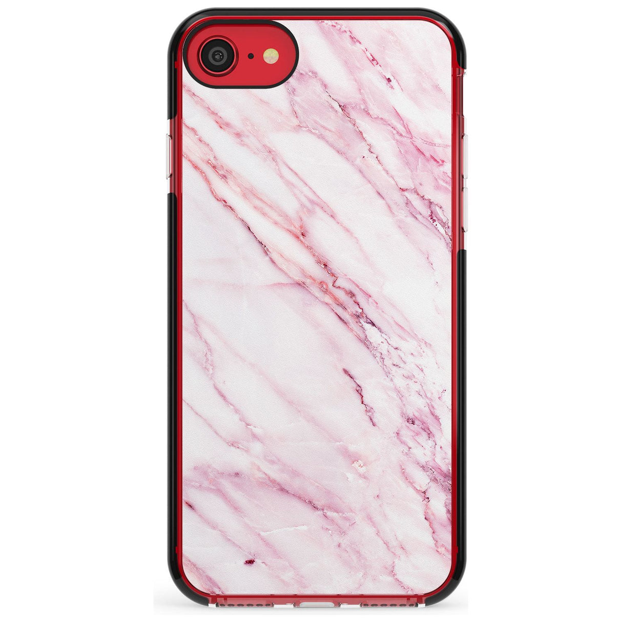 White & Pink Onyx Marble Texture Pink Fade Impact Phone Case for iPhone SE 8 7 Plus