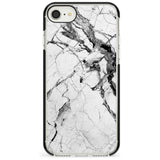 Black & White Stormy Marble Black Impact Phone Case for iPhone SE 8 7 Plus