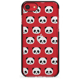 Panda Face Pattern Pink Fade Impact Phone Case for iPhone SE 8 7 Plus