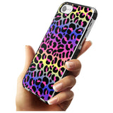 Rainbow Gradient Leopard Print Pink Fade Impact Phone Case for iPhone SE 8 7 Plus