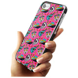 Pink Day of The Dead Pattern Black Impact Phone Case for iPhone SE 8 7 Plus