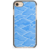 Waves Pattern Black Impact Phone Case for iPhone SE 8 7 Plus