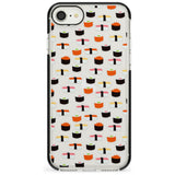 Minimalist Sushi Pattern iPhone Case  Black Impact Phone Case - Case Warehouse