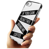 Black Stripes Bring Me Coffee Black Impact Phone Case for iPhone SE 8 7 Plus