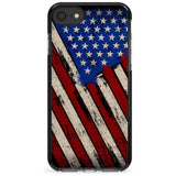 Distressed US Flag Black Impact Phone Case for iPhone SE 8 7 Plus