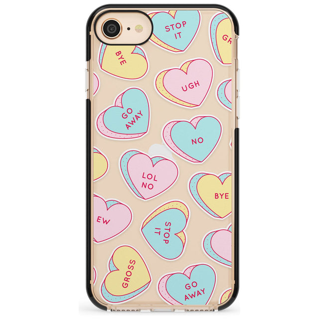 Sarcastic Love Hearts Pink Fade Impact Phone Case for iPhone SE 8 7 Plus