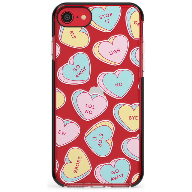 Sarcastic Love Hearts Pink Fade Impact Phone Case for iPhone SE 8 7 Plus