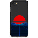 Japanese Sunset Vaporwave Black Impact Phone Case for iPhone SE 8 7 Plus