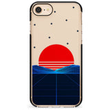 Japanese Sunset Vaporwave Black Impact Phone Case for iPhone SE 8 7 Plus