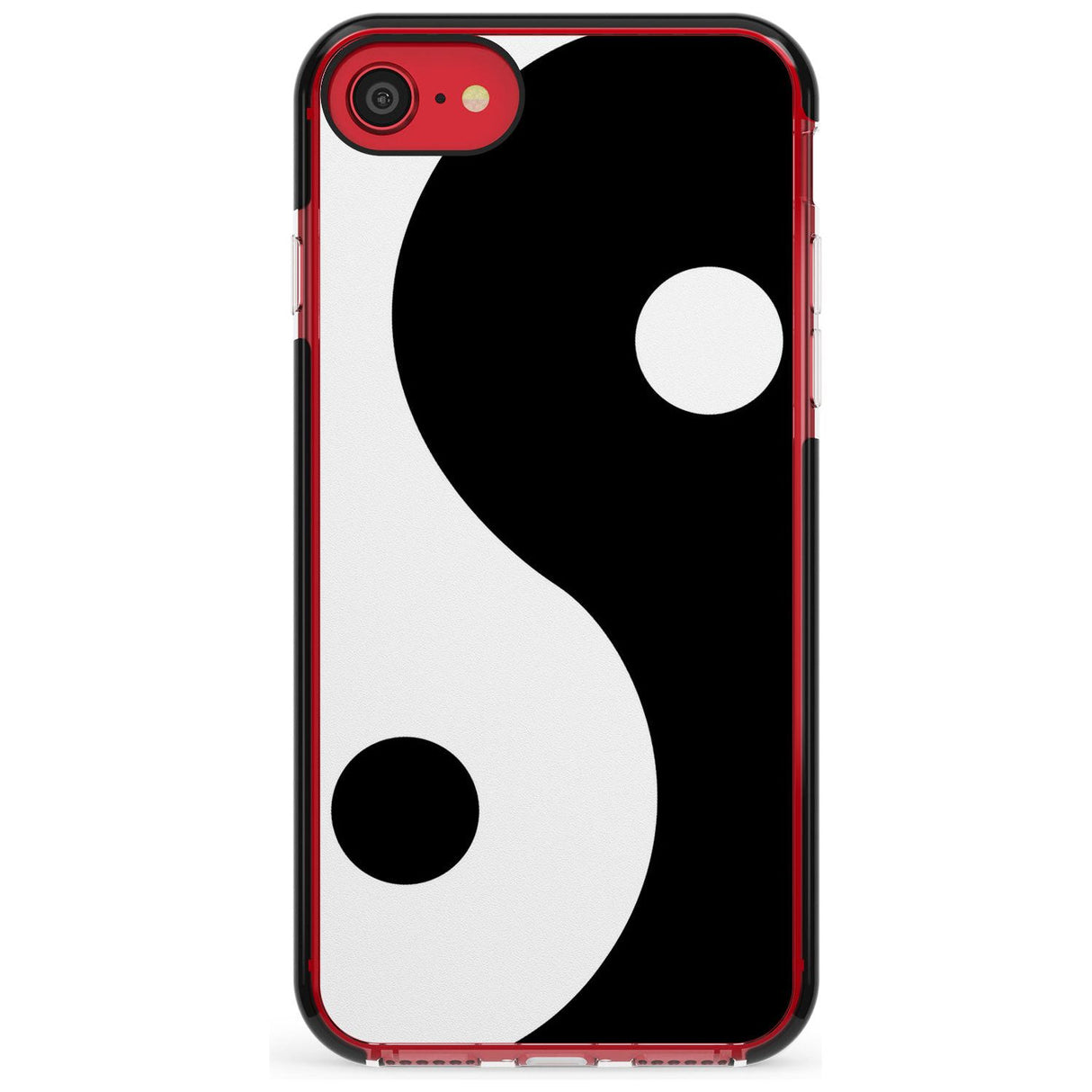 Large Yin Yang Black Impact Phone Case for iPhone SE 8 7 Plus