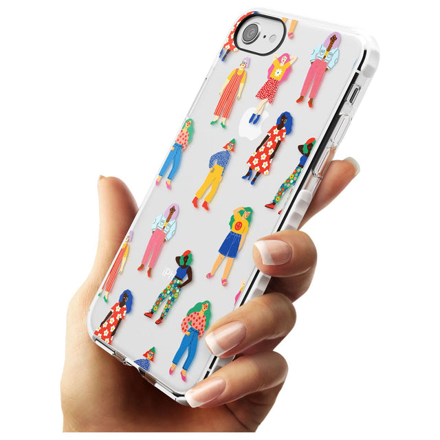 Girls Pattern Impact Phone Case for iPhone SE 8 7 Plus