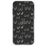 Boob Pattern (White) Slim TPU Phone Case for iPhone SE 8 7 Plus