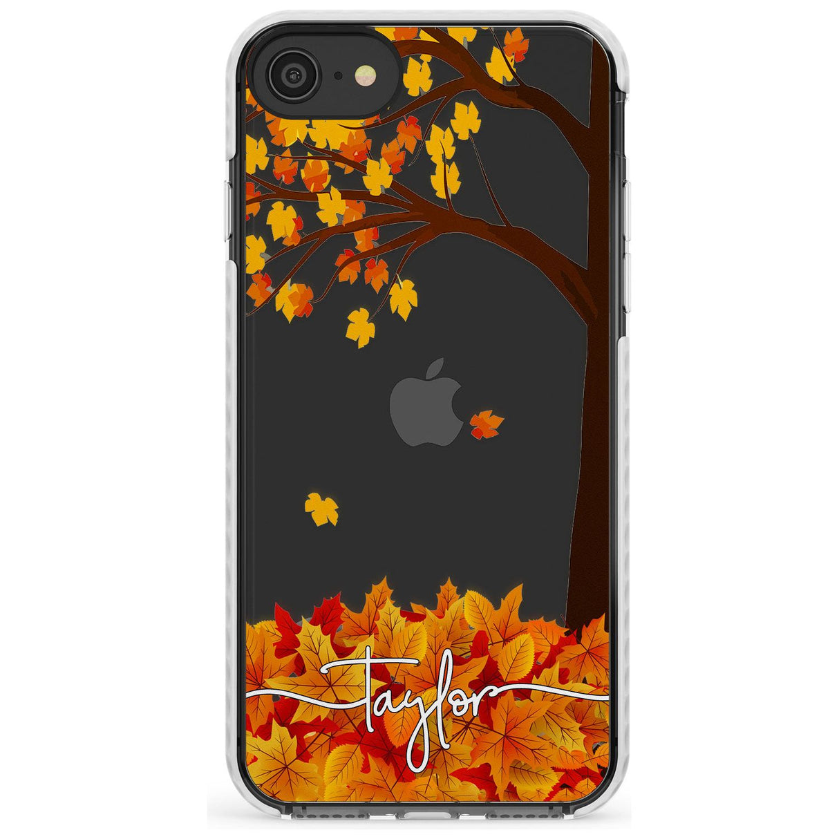 Personalised Autumn Leaves Impact Phone Case for iPhone SE 8 7 Plus