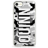 Greyscale Camo Slim TPU Phone Case for iPhone SE 8 7 Plus