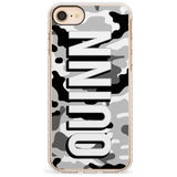 Greyscale Camo Slim TPU Phone Case for iPhone SE 8 7 Plus