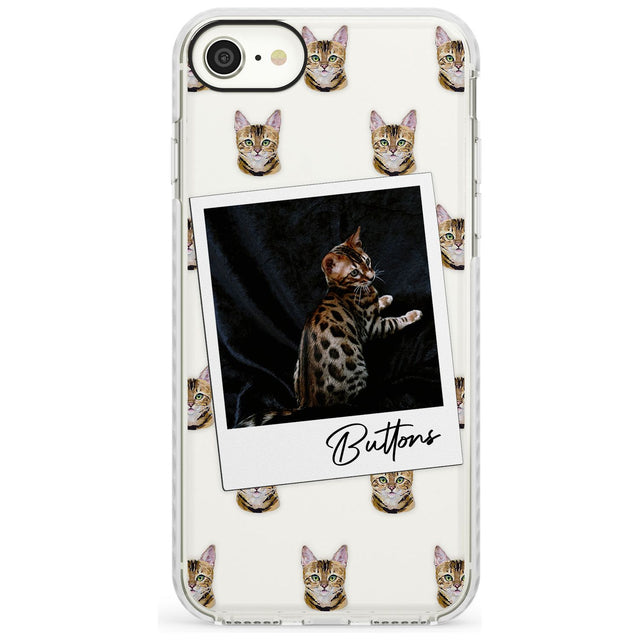Personalised Bengal Cat Photo Impact Phone Case for iPhone SE 8 7 Plus