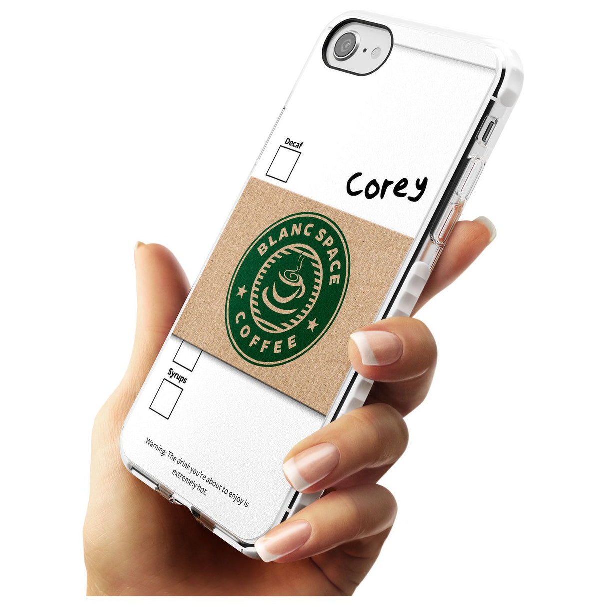 Personalised Coffee Cup Impact Phone Case for iPhone SE 8 7 Plus