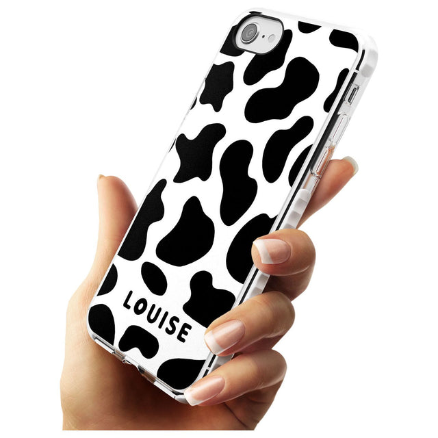 Custom Cow Print Slim TPU Phone Case for iPhone SE 8 7 Plus