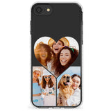 Personalised Heart Photo Grid Phone Case for iPhone SE