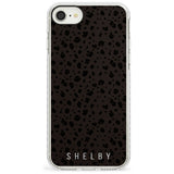 Minimal Lettering Dark Leopard Impact Phone Case for iPhone SE 8 7 Plus