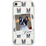 French Bulldog, Black & White - Custom Dog Photo Slim TPU Phone Case for iPhone SE 8 7 Plus