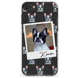 French Bulldog, Black & White - Custom Dog Photo Slim TPU Phone Case for iPhone SE 8 7 Plus