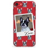 French Bulldog, Black & White - Custom Dog Photo Slim TPU Phone Case for iPhone SE 8 7 Plus