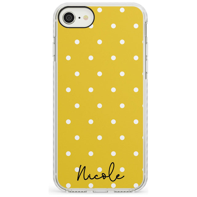 Custom Yellow Polka Dot iPhone Case  Impact Case Custom Phone Case - Case Warehouse