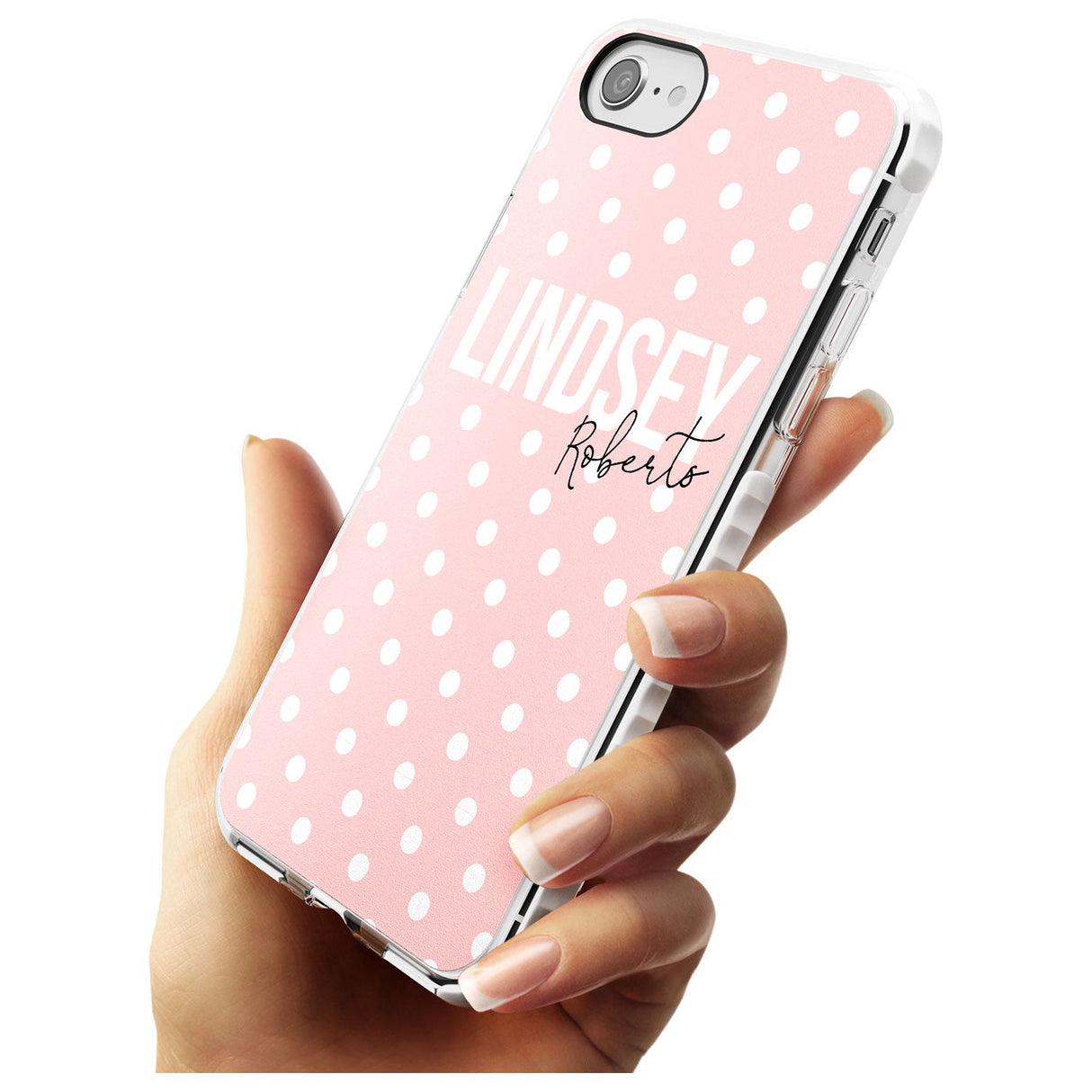 Custom Pink Polka iPhone Case   Custom Phone Case - Case Warehouse