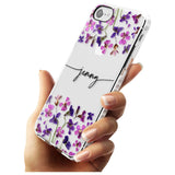 Custom Violet Flowers Slim TPU Phone Case for iPhone SE 8 7 Plus