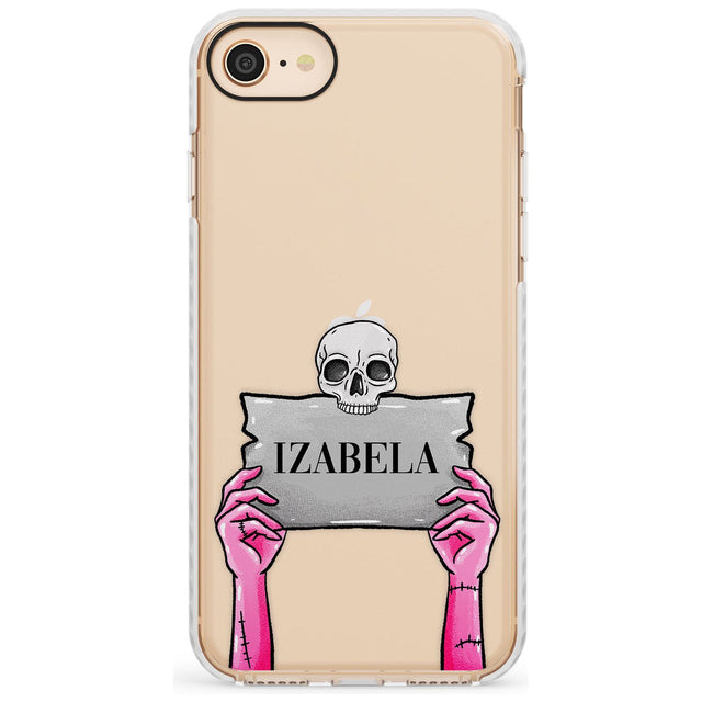 Personalised Grave Plaque Impact Phone Case for iPhone SE 8 7 Plus