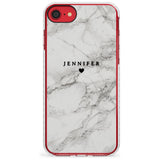 Personalised Light Grey Classic Marble Slim TPU Phone Case for iPhone SE 8 7 Plus