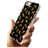 Personalised Cheetah Pattern: Black Slim TPU Phone Case for iPhone SE 8 7 Plus