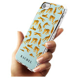 Personalised Tiger Pattern: Turquoise Slim TPU Phone Case for iPhone SE 8 7 Plus