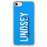 Bold Custom Name: Blue Impact Phone Case for iPhone SE 8 7 Plus