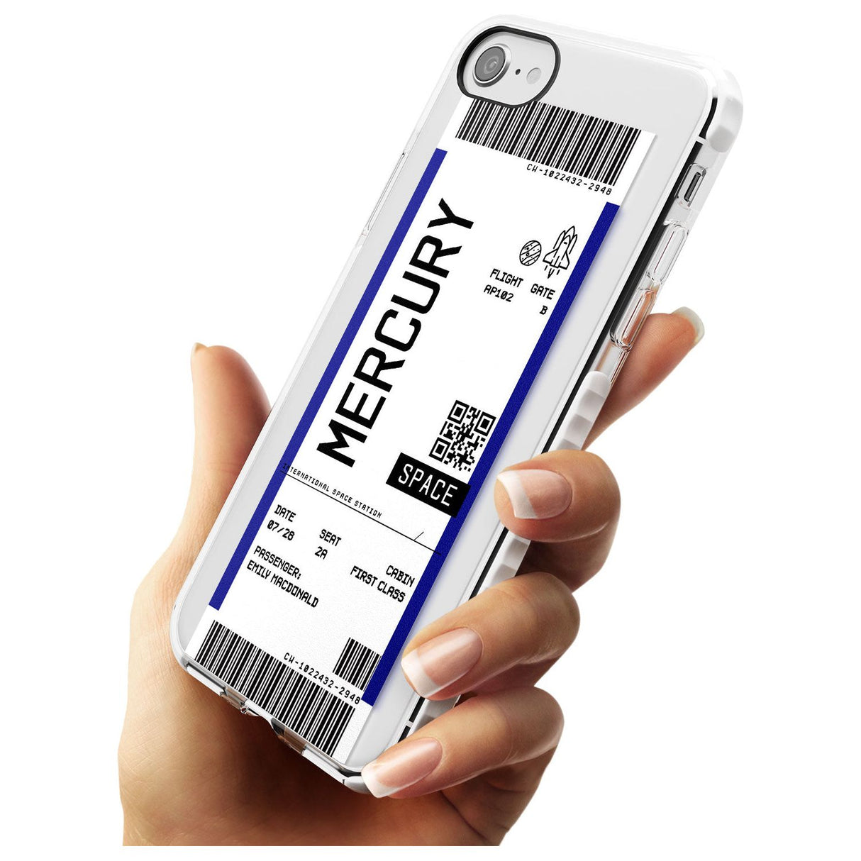 Mercury Custom Space Travel Ticket iPhone Case   Custom Phone Case - Case Warehouse