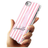 Pink Stripes & Large Monogram iPhone Case   Custom Phone Case - Case Warehouse