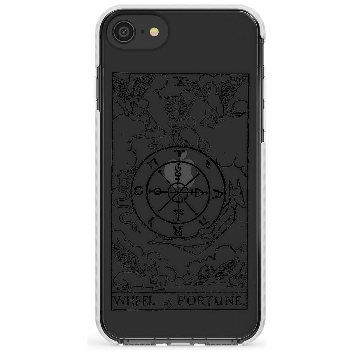 Wheel of Fortune Tarot Card - Transparent Slim TPU Phone Case for iPhone SE 8 7 Plus