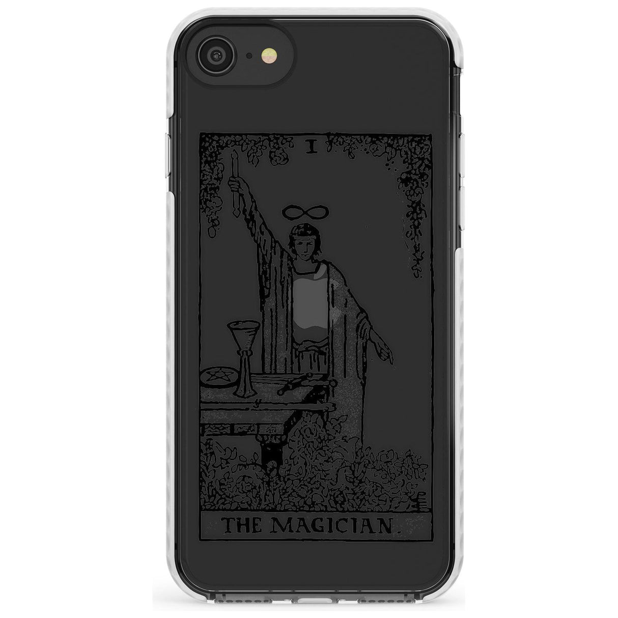 The Magician Tarot Card - Transparent Slim TPU Phone Case for iPhone SE 8 7 Plus