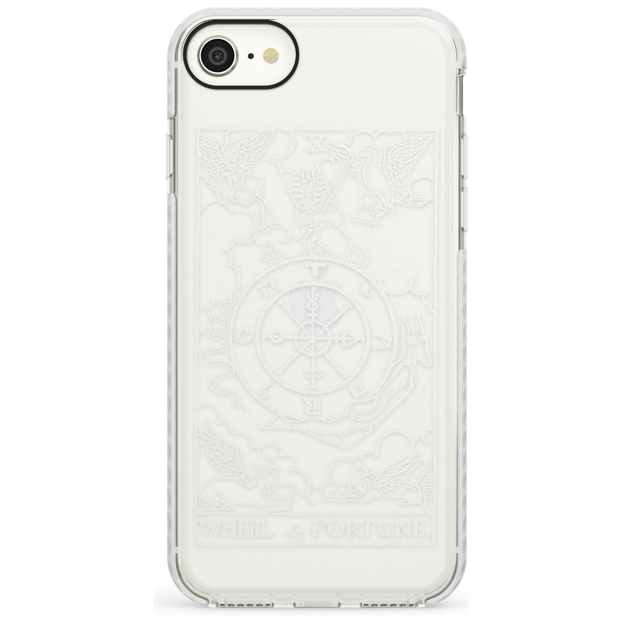 Wheel of Fortune Tarot Card - White Transparent Slim TPU Phone Case for iPhone SE 8 7 Plus