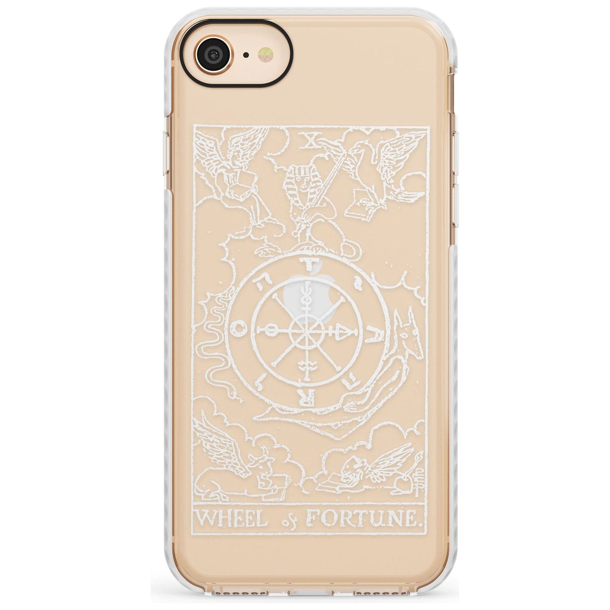 Wheel of Fortune Tarot Card - White Transparent Slim TPU Phone Case for iPhone SE 8 7 Plus