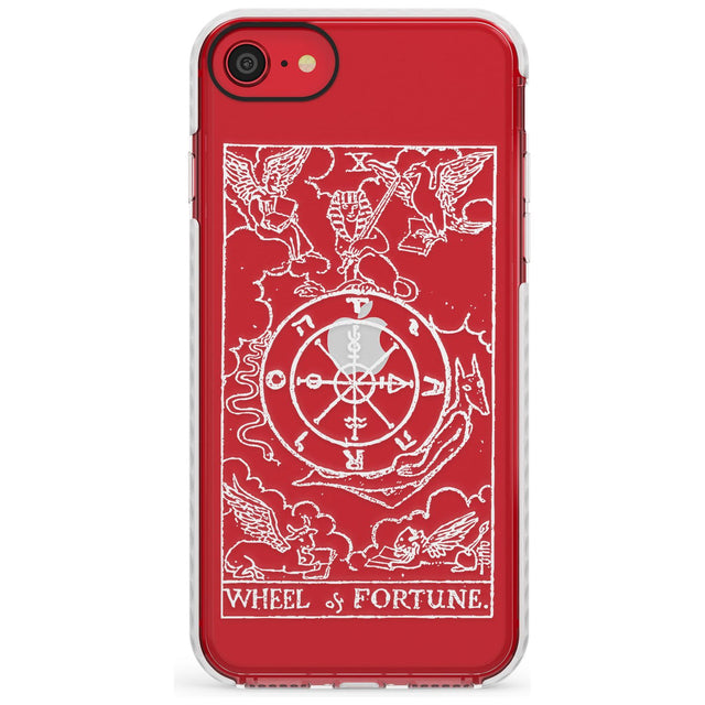 Wheel of Fortune Tarot Card - White Transparent Slim TPU Phone Case for iPhone SE 8 7 Plus