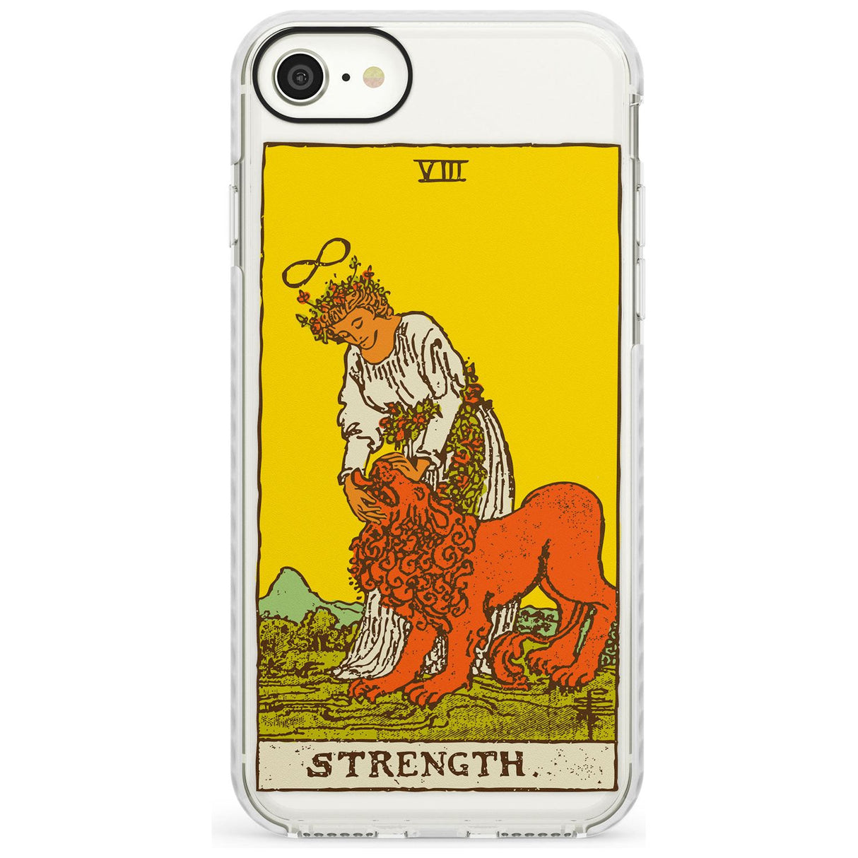 Strength Tarot Card - Colour Slim TPU Phone Case for iPhone SE 8 7 Plus