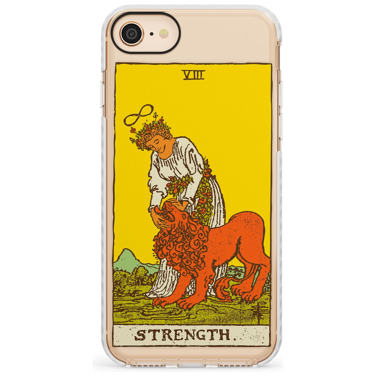 Strength Tarot Card - Colour Slim TPU Phone Case for iPhone SE 8 7 Plus