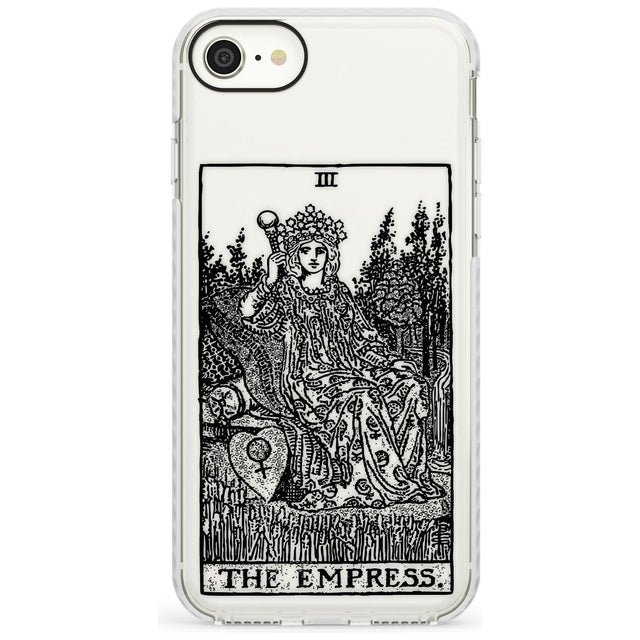 The Empress Tarot Card - Transparent Slim TPU Phone Case for iPhone SE 8 7 Plus