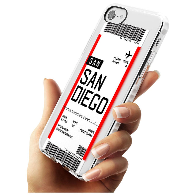 San Diego Boarding Pass iPhone Case   Custom Phone Case - Case Warehouse