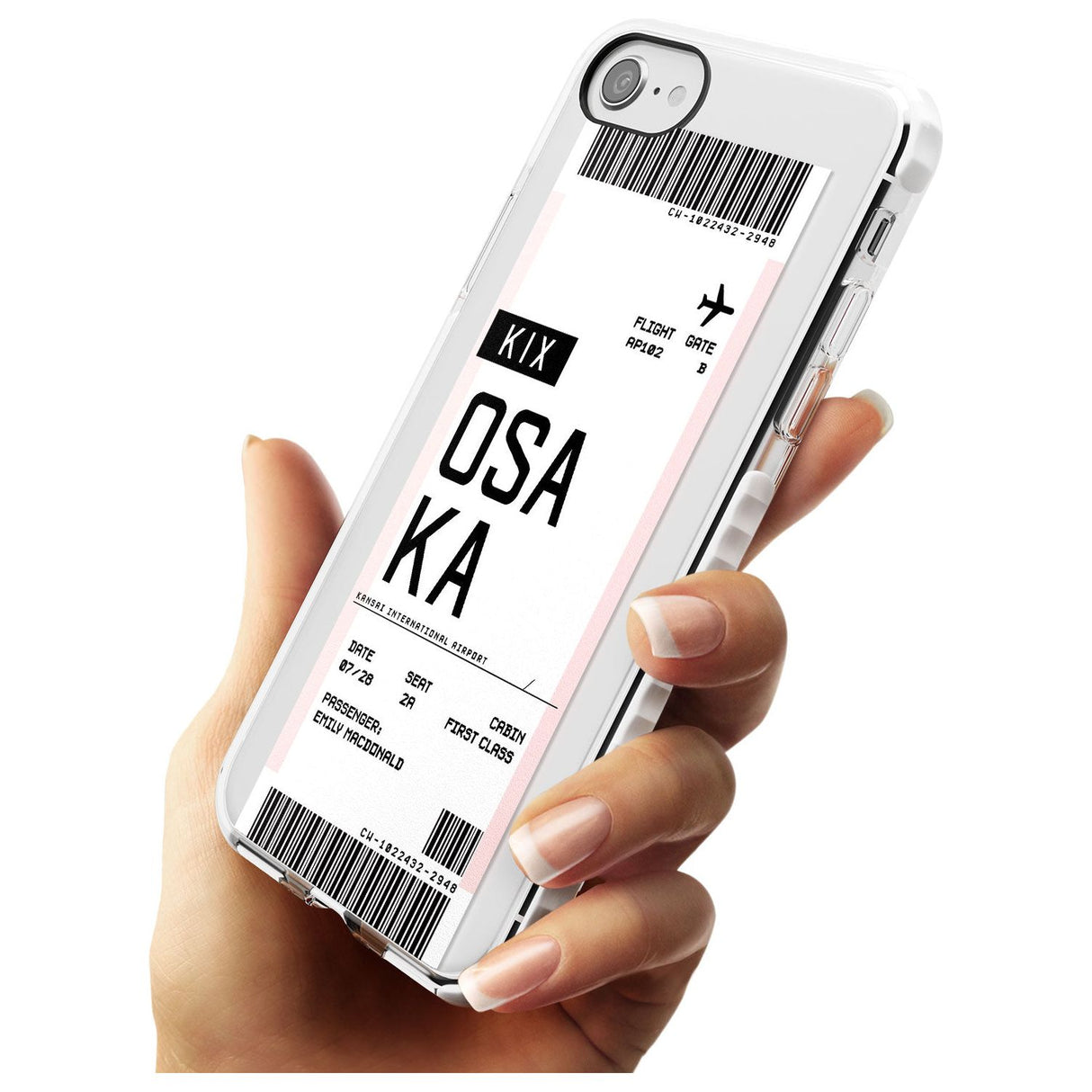 Osaka Boarding Pass iPhone Case   Custom Phone Case - Case Warehouse