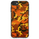 Orange Camo Impact Phone Case for iPhone SE 8 7 Plus