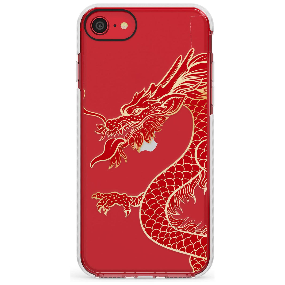 Large Black Dragon Impact Phone Case for iPhone SE 8 7 Plus