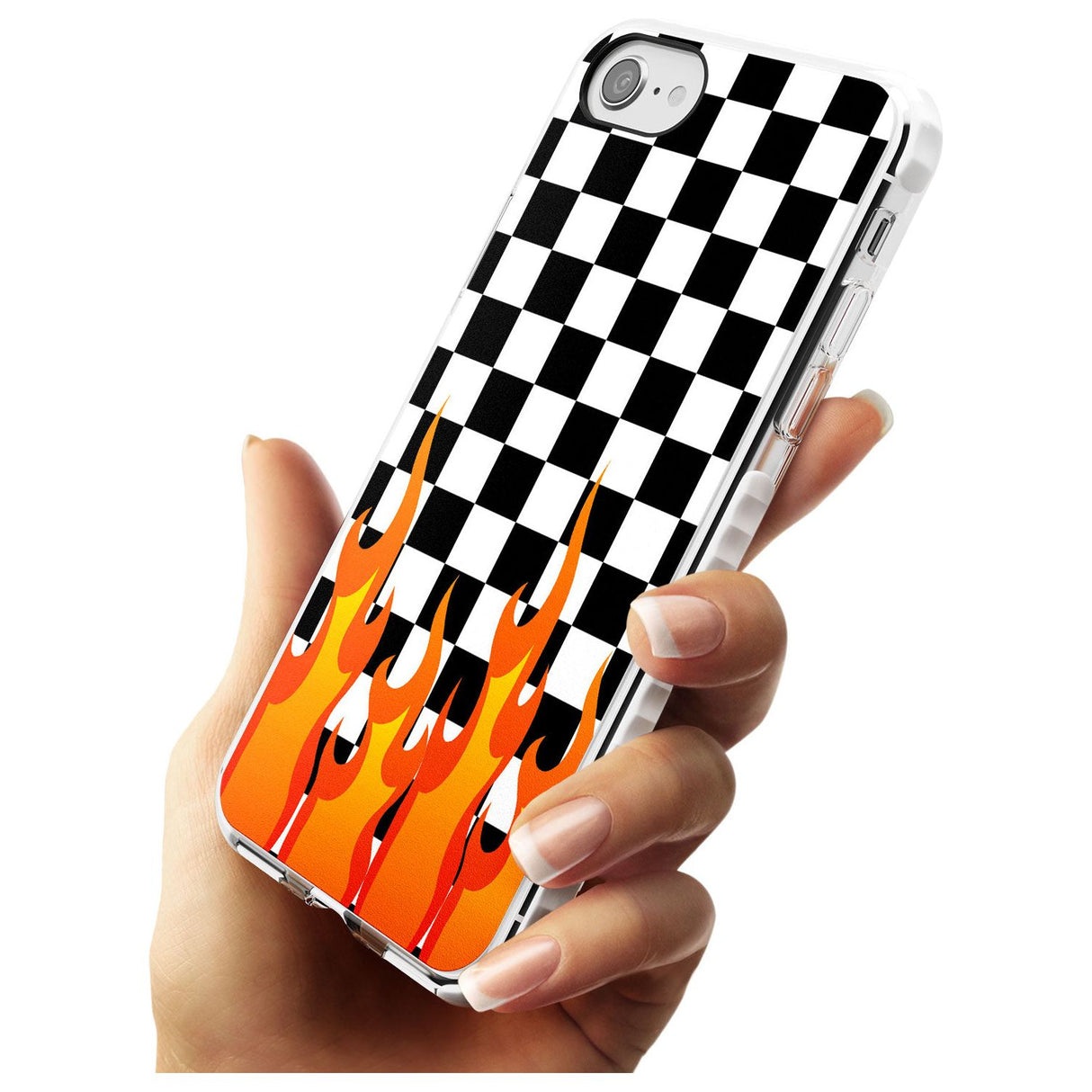 Checkered Fire iPhone Case   Phone Case - Case Warehouse